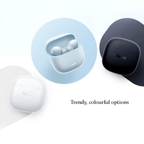 Redmi Buds 6 Lite compact Bluetooth 5.3 earbuds with dual-mic AI noise reduction, long battery life, and lightweight design for music and calls.