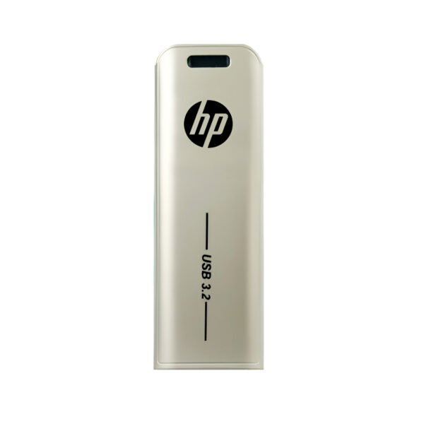 HP x796w USB 3.2 flash drive with high-speed metal slide design, available in 32GB, 64GB, and 128GB storage options for fast and reliable data transfer.